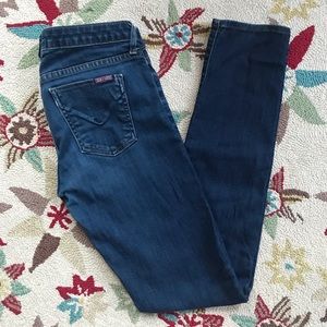 Hudson Skinny Jeans : Mid Rise : Medium Wash